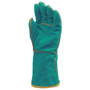 MV szikraálló hegesztőkesztyű, zöld marhahasíték, belső pamutbéléssel 10