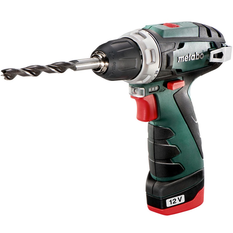 Metabo akkus 12V fúrócsavarozó 34Nm PowerMaxx BS Basic +2 db 2,0Ah Li-Power akku +LC 40 töltő +műanyag hordtáska