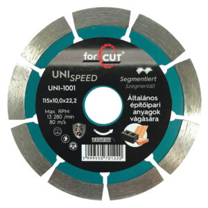 Flexmann For Cut gyémánttárcsa UNI SPEED 115x2x10x8x22,2mm szegmentált, univerzális
